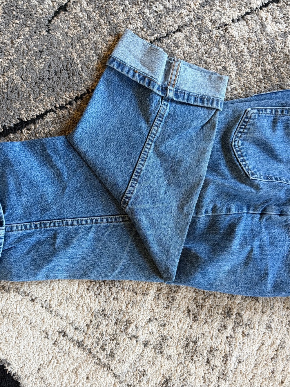 Riders by Lee Women's Cropped Straight-Leg Jeans in Blue Denim